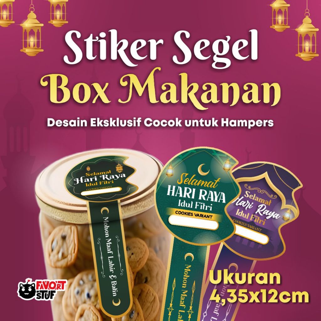 

Stiker Segel Kue Kering, Ramadhan, Lebaran, Hampres, idul fitri