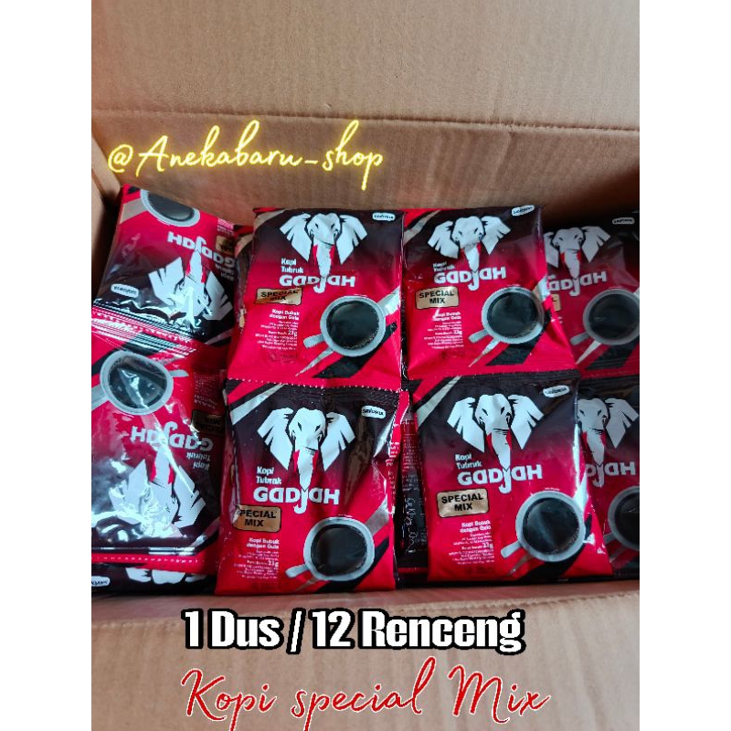 

( 1 DUS / 12 RENCENG ) Kopi Gadjah Special Mix 23g