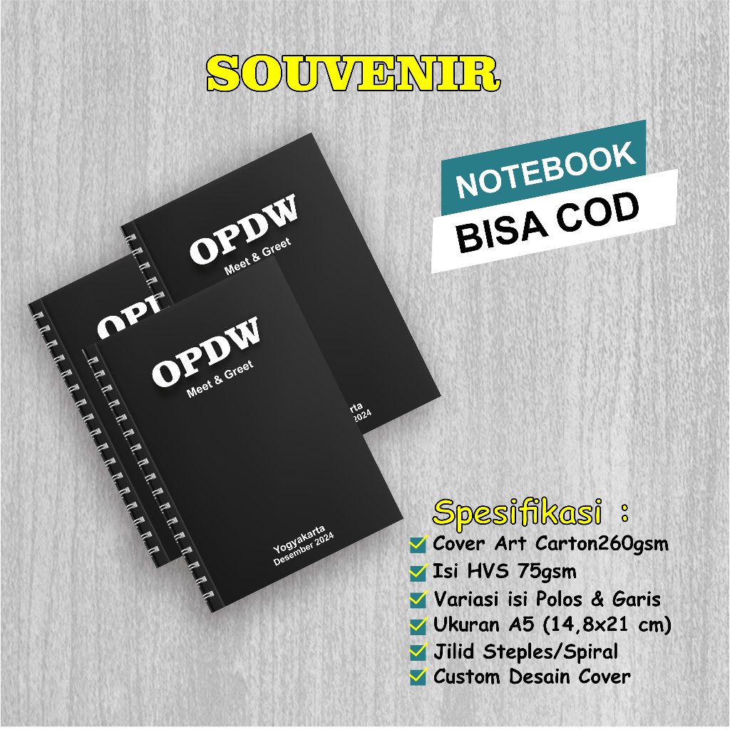 

Souvenir Notebook | Souvenir Blocknote | Notebook Custom | Blocknote Custom | Seminar KIT