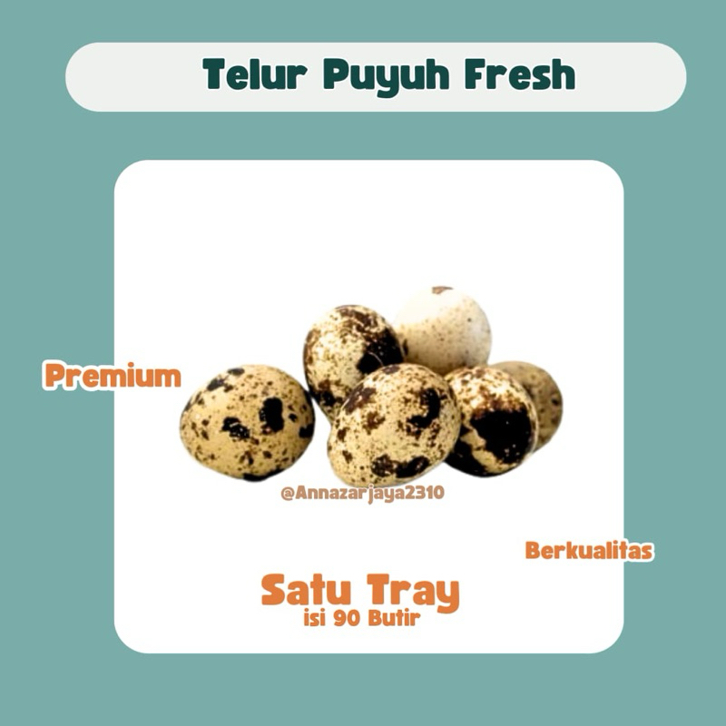 

TELUR PUYUH SATU TRAY 90 BUTIR