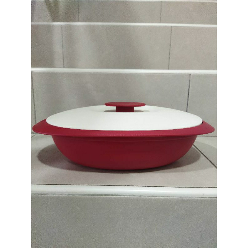 Blossom Oval Server Tupperware Merah Wadah Saji Tupperware 1,8L