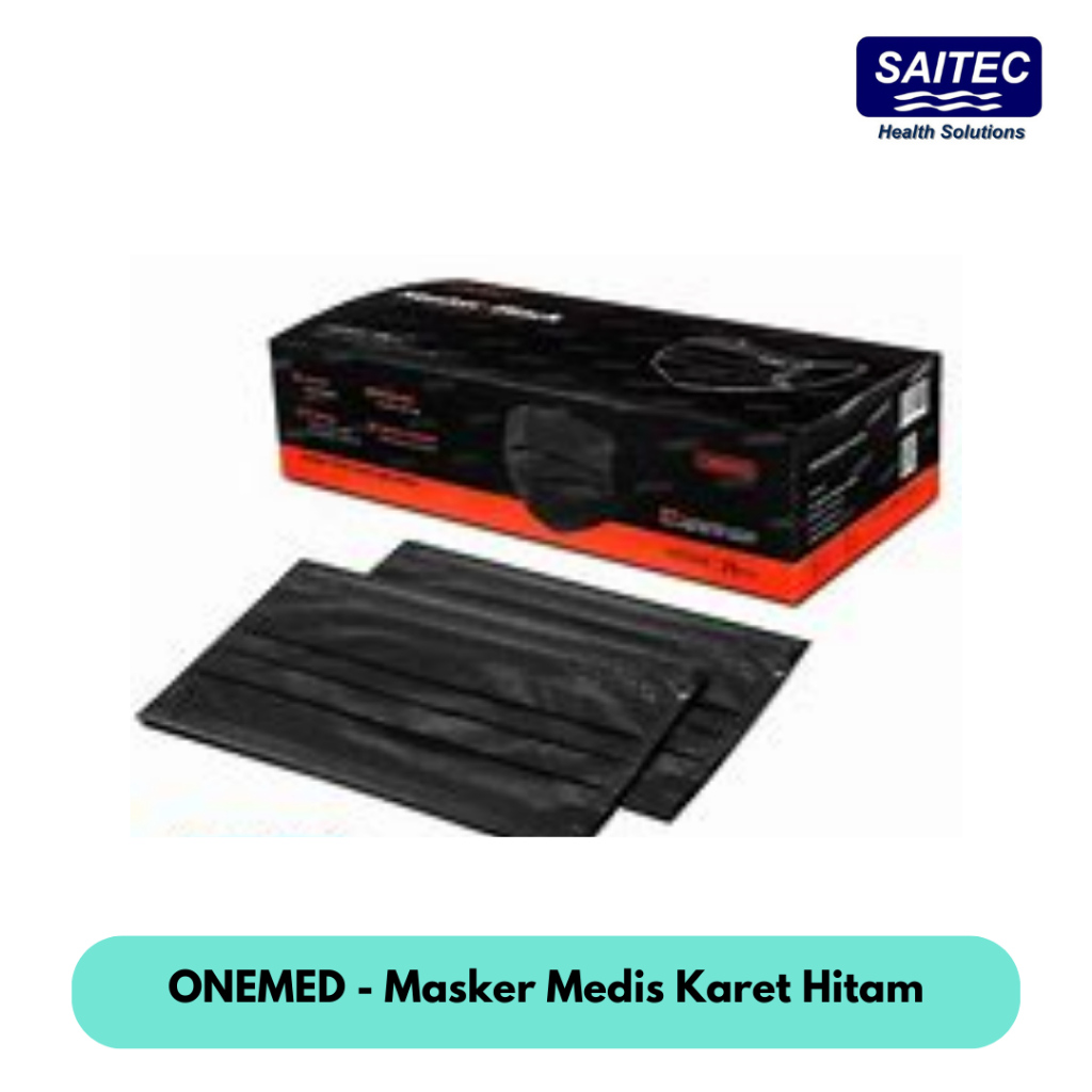 Masker Bedah Karet Hitam (isi 25) - Onemed