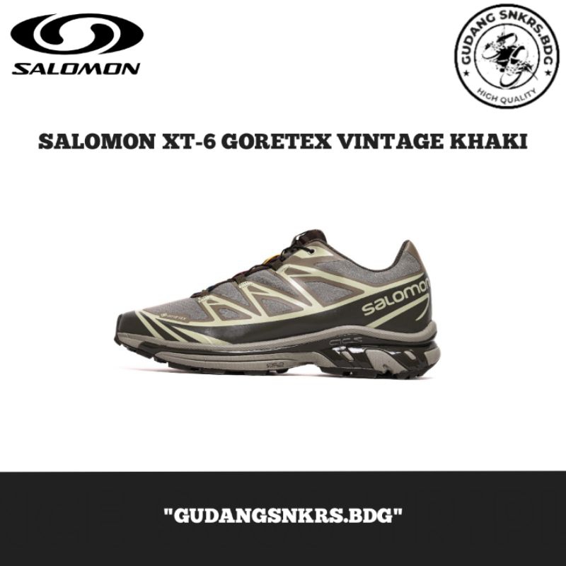 (GUDANGSNKRS) Salomon Xt-6 Goretex Vintage Khaki