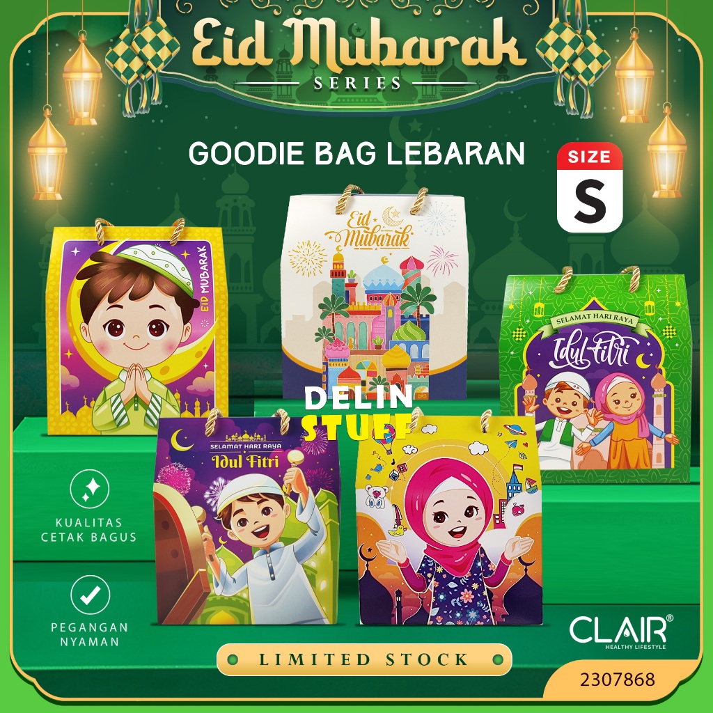 

Goodie Bag Lebaran Kotak Lebaran Tas Idul Fitri Paper Bag Eid Mubarak Tas Bingkisan Snack Anak Tas Lebaran (2307868)