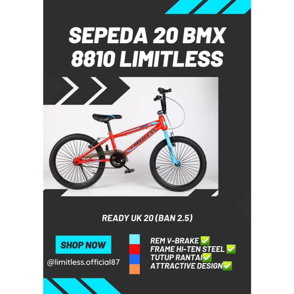 SEPEDA 20 BMX 8810 LIMITLESS 3.0 SEPEDA BMX LIMITLESS 20