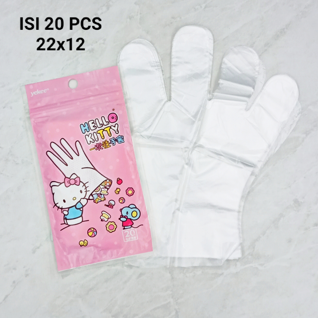 SARUNG TANGAN PLASTIK ORI HELLO KITTY | SARUNG TANGAN PLASTIK | SARUNG TANGAN HELLO KITTY