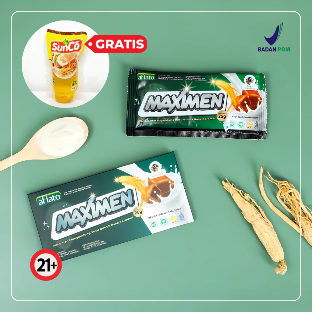 

GRATIS Sunco Minyak Goreng 1 Liter Beli 2 Maximen Susu Kambing Pria Khusus