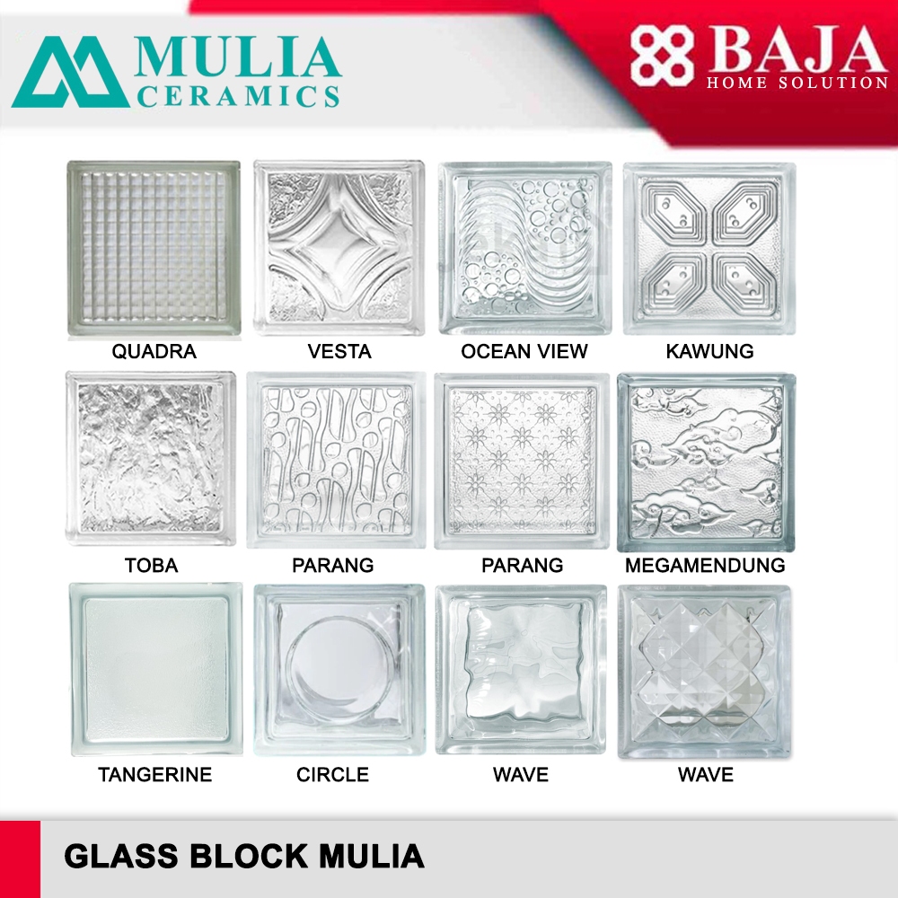 Glass Block Mulia 95095 Motif Batik Truntum