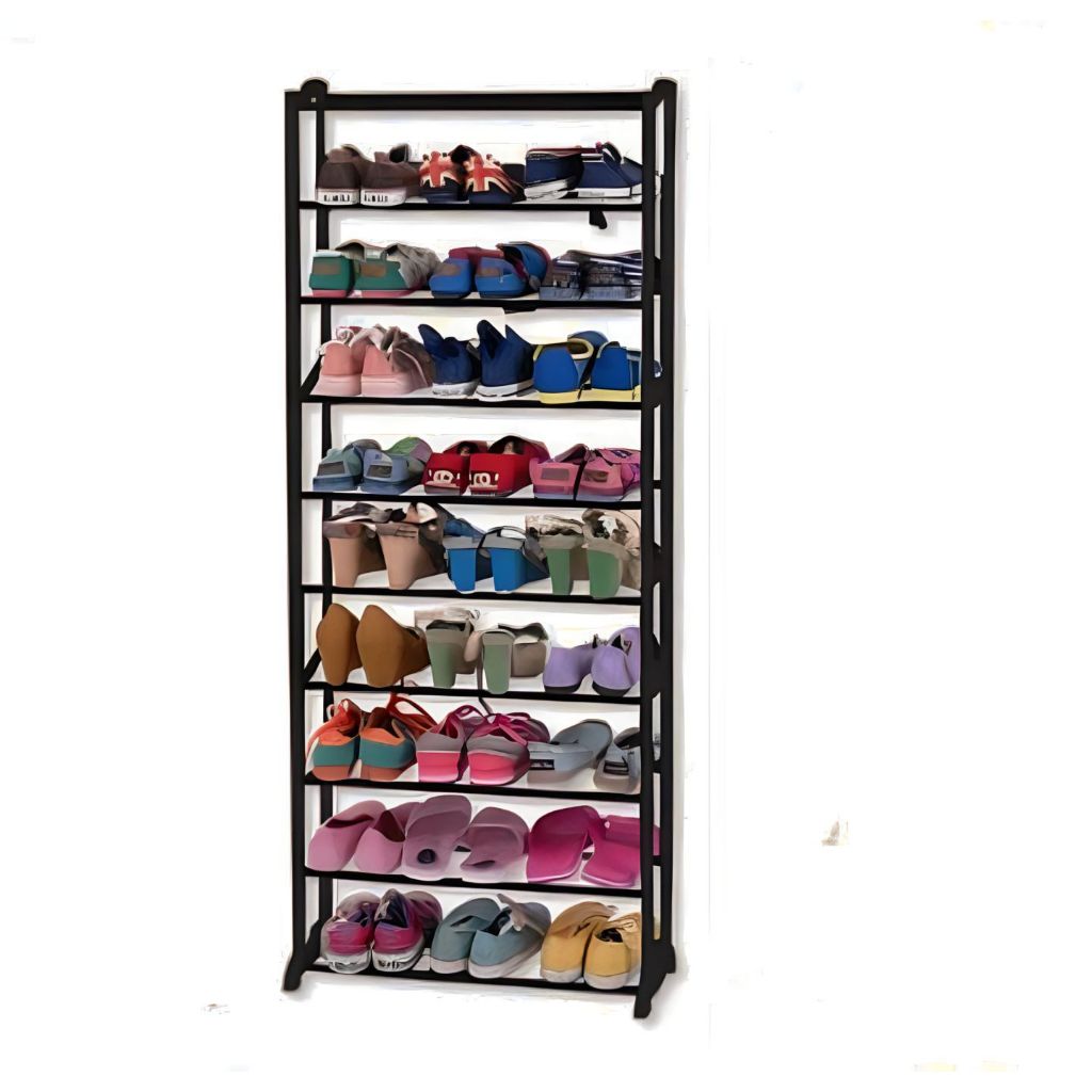 Rak Sepatu dan Jilbab 10 Tingkat Plastik Rak Hijab 10 Susun Amazing Shoe Rack Rak Susun Sepatu 10 Ti