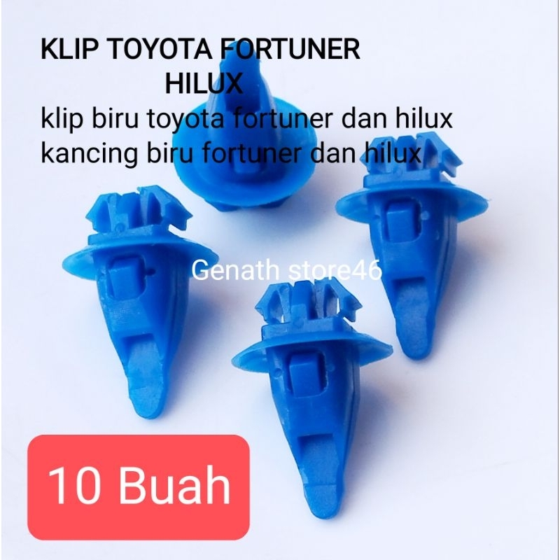 ( 10 BUAH) KLIP TOYOTA FORTUNER DAN HILUX BIRU KANCING BIRU TOYOTA FORTUNER DAN HILUX KLIP BUMPER MO