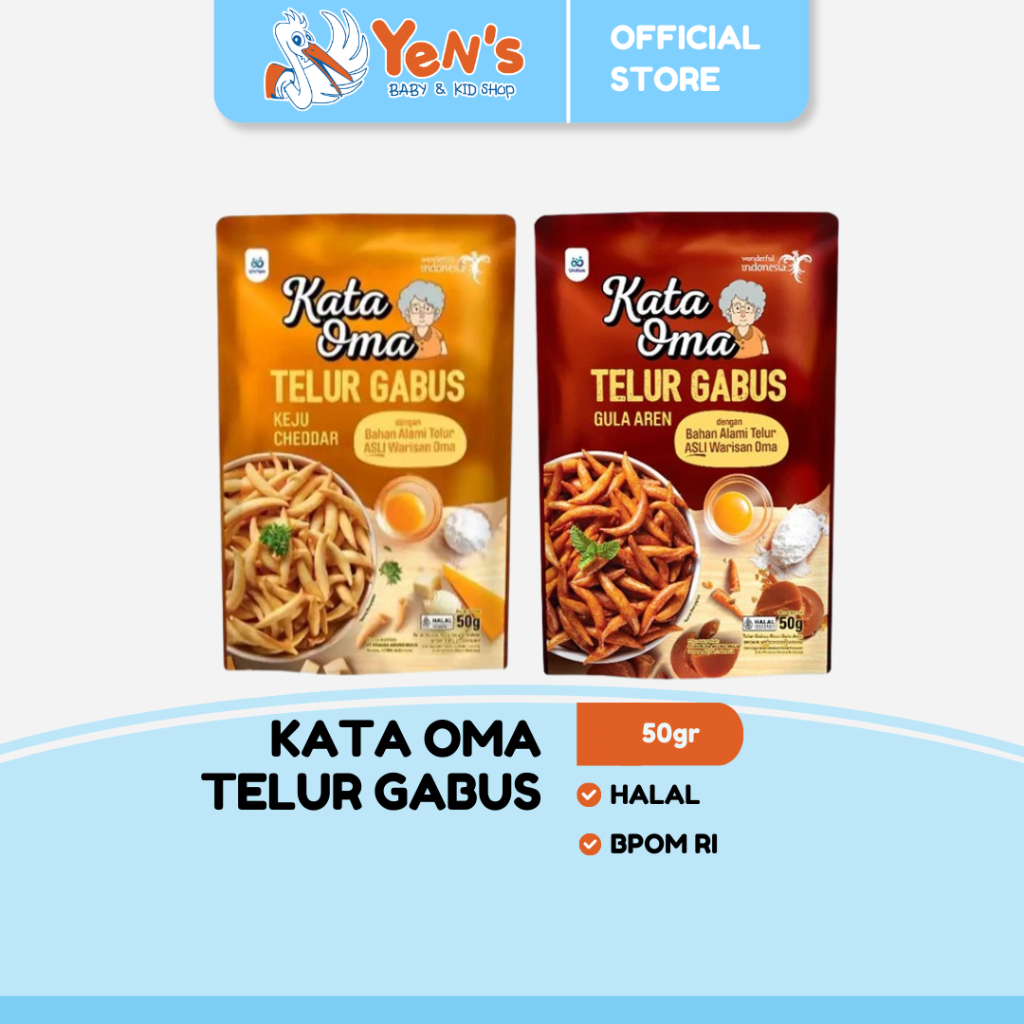 

Kata Oma Telur Gabus Rasa Gula Aren , Keju - Cemilan Kue Gabus 50 Gr