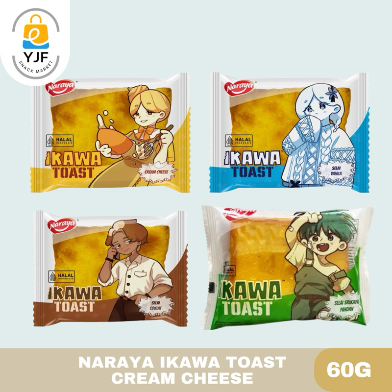 

Naraya Ikawa Toast / Roti Panggang Cream Cheese / Toast Coklat / Pandan Kaya Toast / Roti Toast Vanila