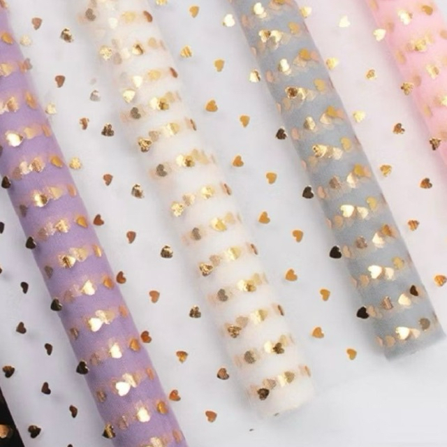 

Cellophane LOVE TILLE Florist / KERTAS BUKET TILE LEMBARAN MOTIF HATI - FLOWER WRAPPING