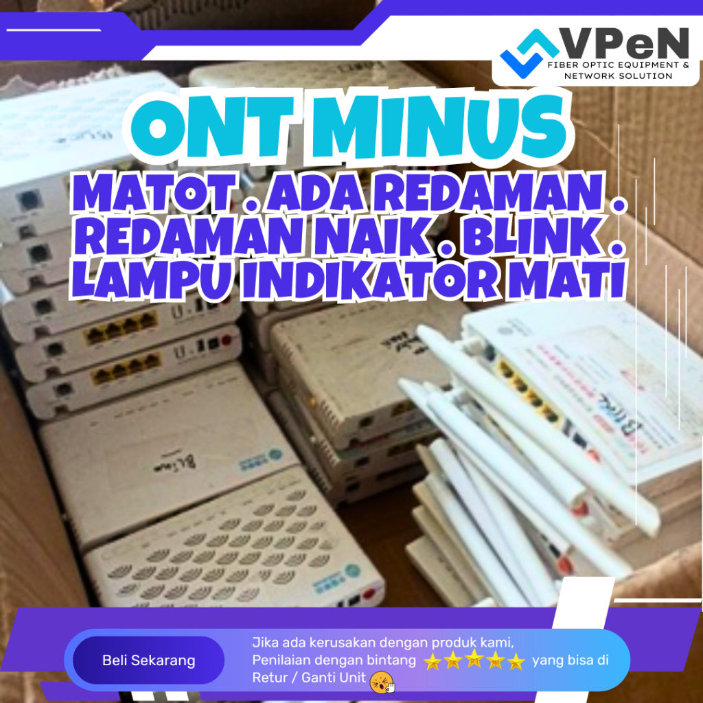 Modem ONT Router Converter Minus Rusak