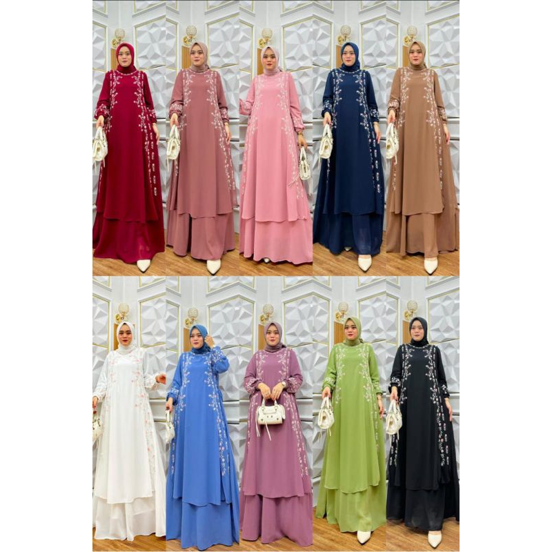 GAMIS BEST SELLER ADZKIA DRESS TERBARU BANYAK WARNA