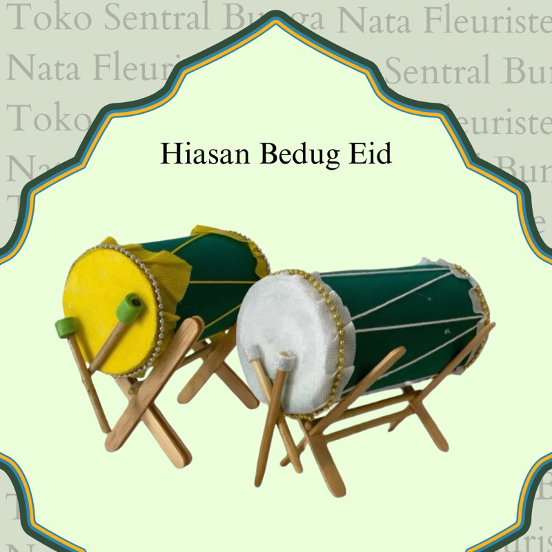 Hiasan Miniatur Bedug MINI Idul Adha & Idul Fitri Ramadhan EID Mubarak