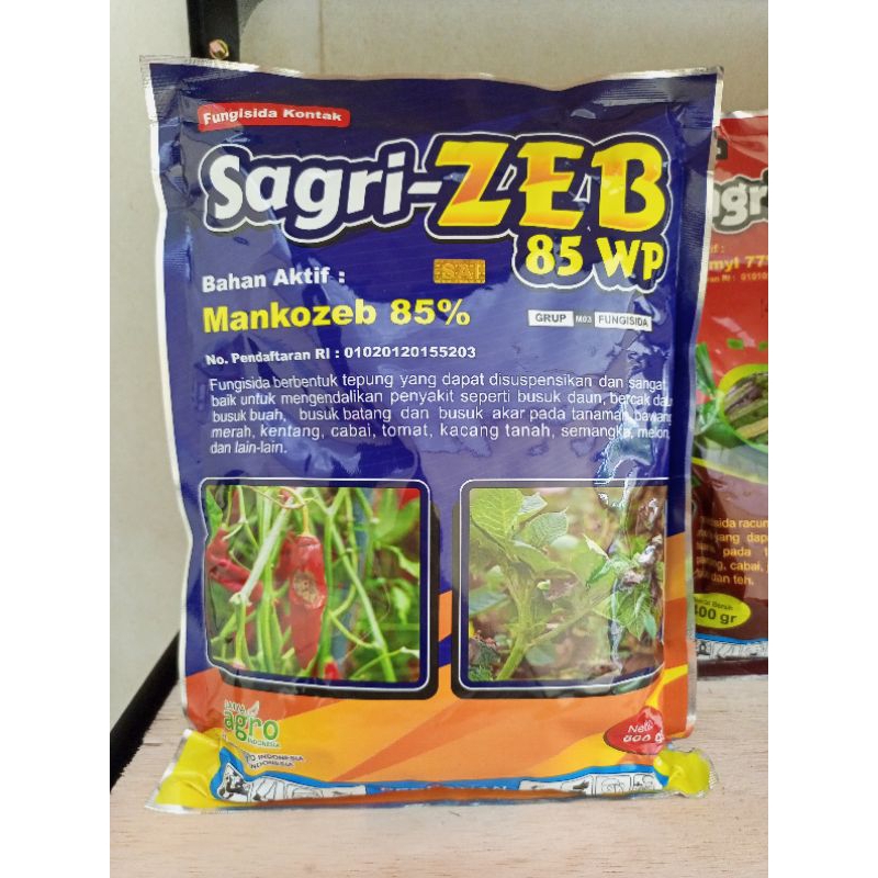 Sagri-ZEB 85WP Biru Fungisida Kontak/Mankozeb 85%