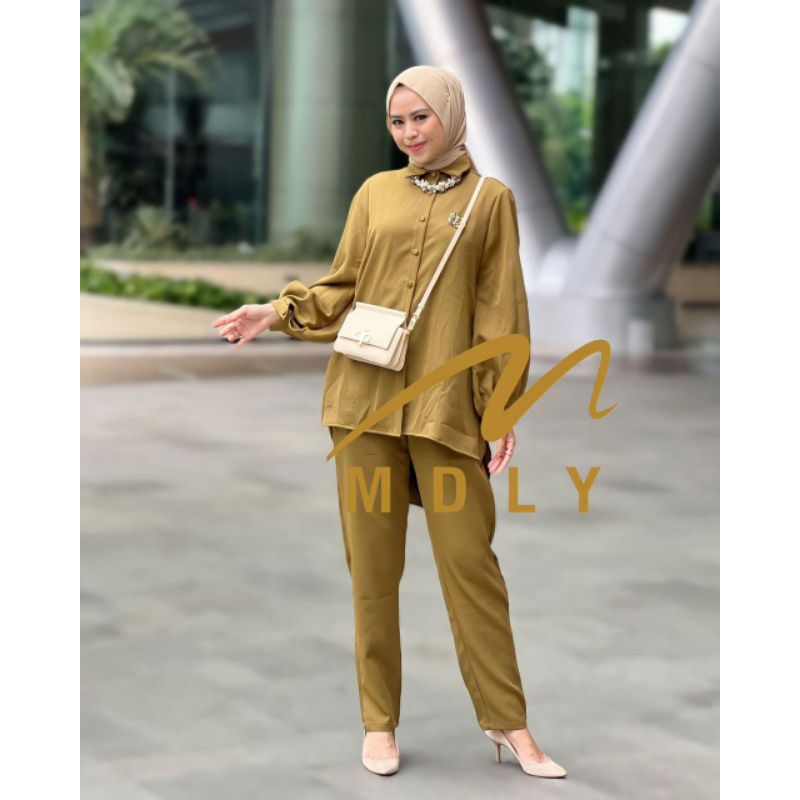 Lusya one set setcel polos setelan MDLY setcel terbaru