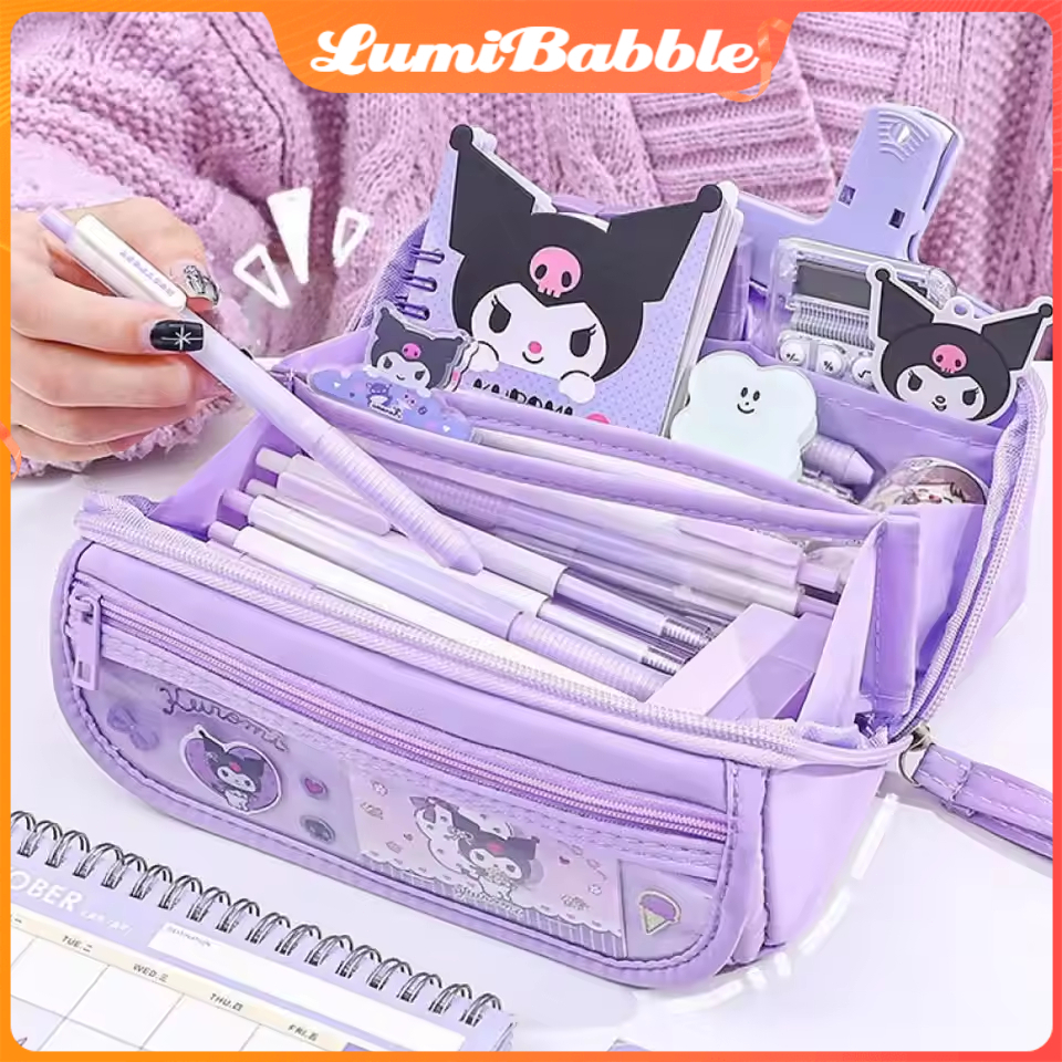 

Tempat Pensil Sanrio Kuromi Cinnamorol Melody / Kotak Pensil 9 Lapis Penyimpanan Alat Tulis Siswa