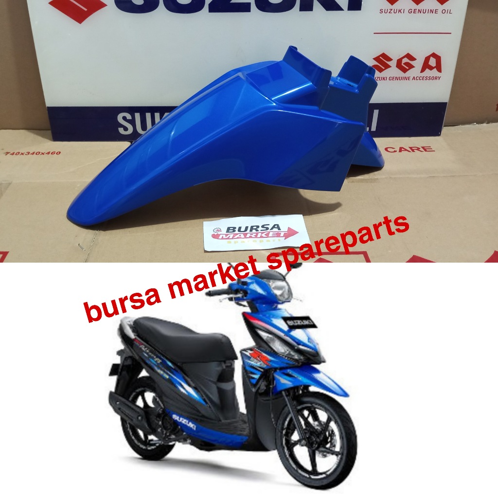 SPAKBOR DEPAN SUZUKI ADDRESS BIRU ASLI ORIGINAL SGP