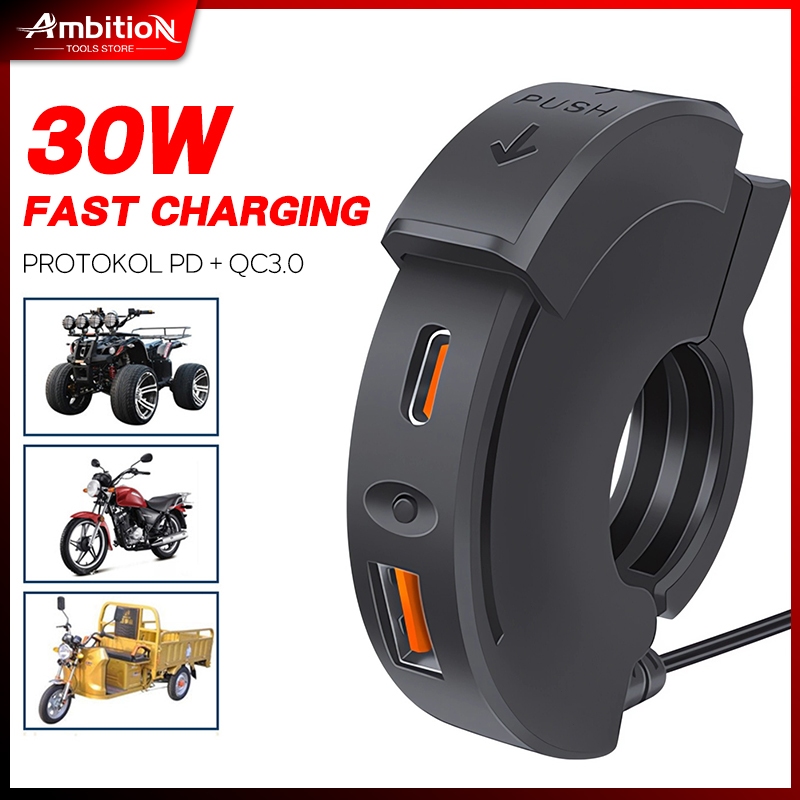 [Ada stock]30W Fast Charger Motor / Usb Fast Charging Charger Motor / Waterproof Silicone Cover /