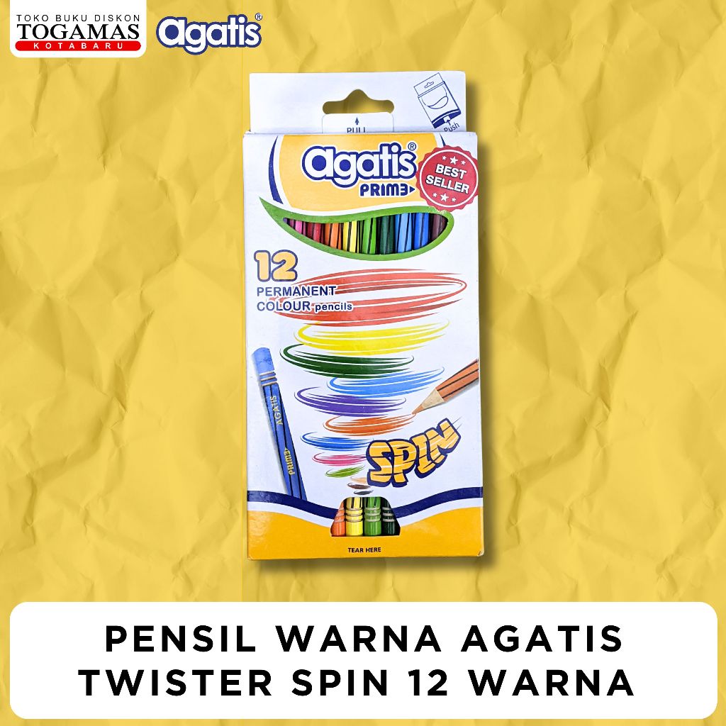 

AGATIS - PENSIL WARNA TWISTER SPIN 12 WARNA