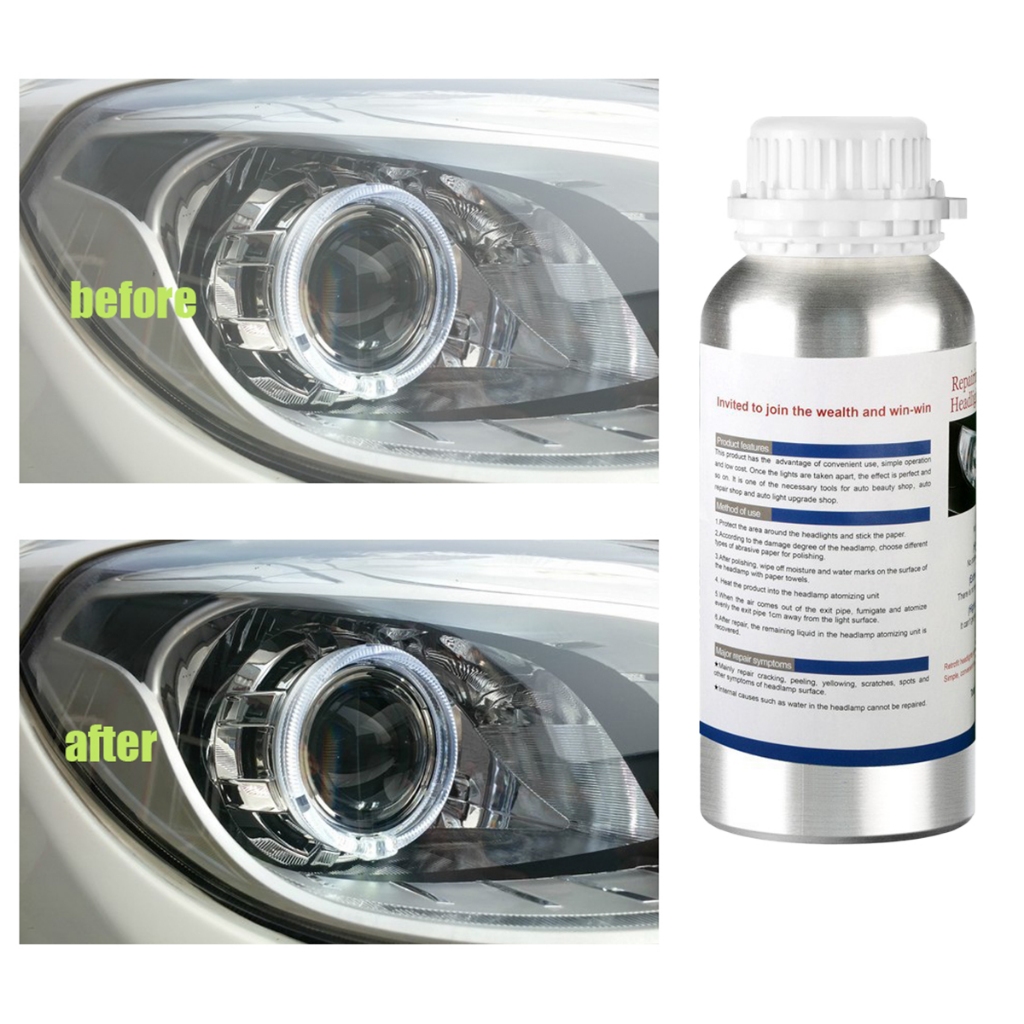 1Pcs Cairan Lampu Mobil 50/200/800Ml Poles Lampu Depan Pemulihan Poles Kimia Cairan