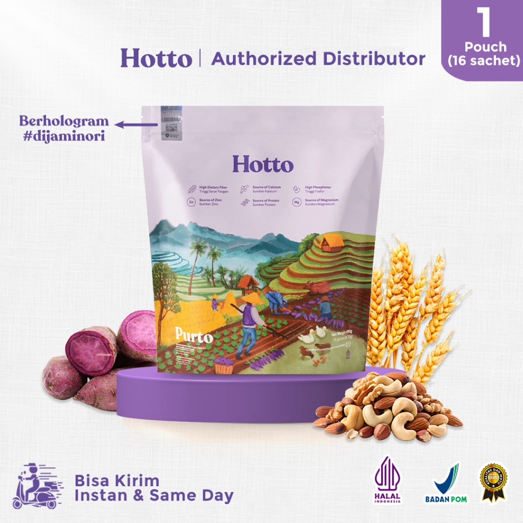 

Hotto Purto 1 POUCH 16 SACHET MINUMAN MULTIGRAIN HOTO PURTO