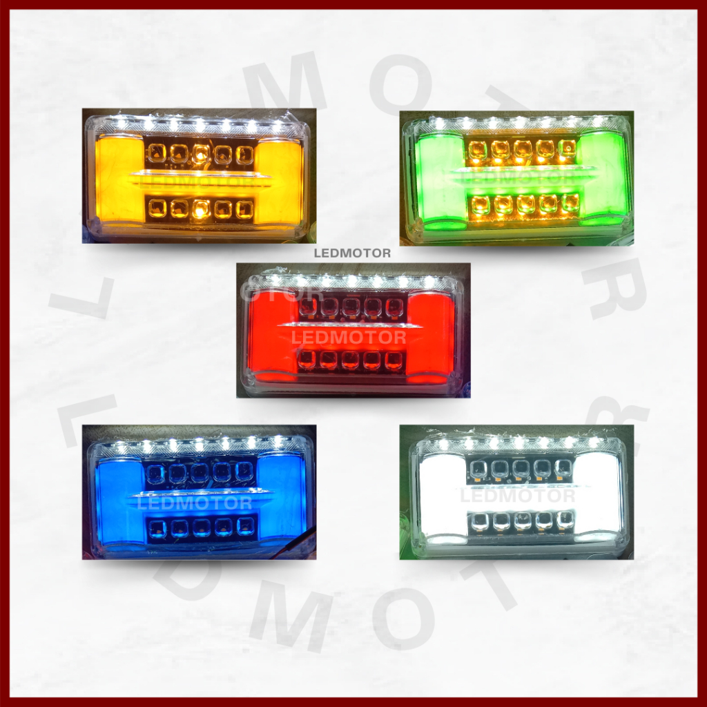 Lampu LED 12 - 24V Bak Samping Running Model H - Universal Mobil Truk Fuso, Tronton, dan Bus