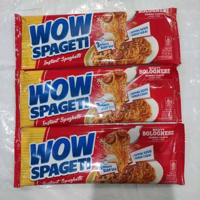 

Pasta Wow Spaghetti Meaty Bolognese 84gram