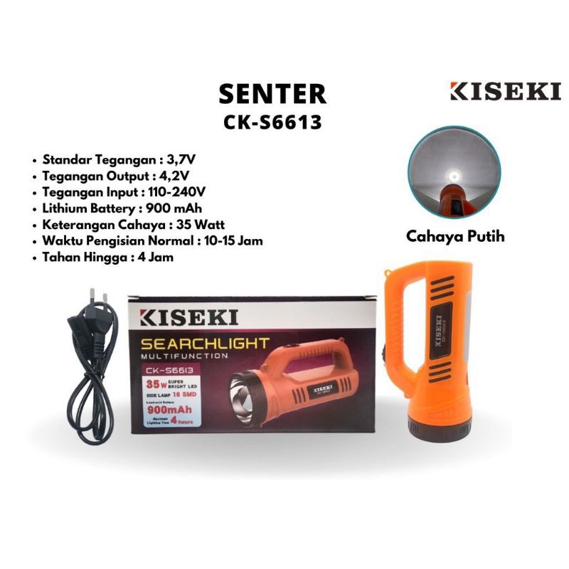Kiseki Senter CK-S6613 Senter Tangan 35Watt Emergency Led Light Super Bright