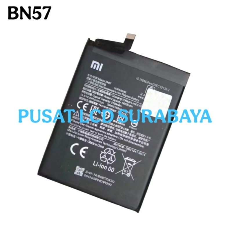 BN57 BATERAI XIAOMI POCOPHONE X3 / POCO X3 / POCO X3 PRO / X3 NFC - ORI