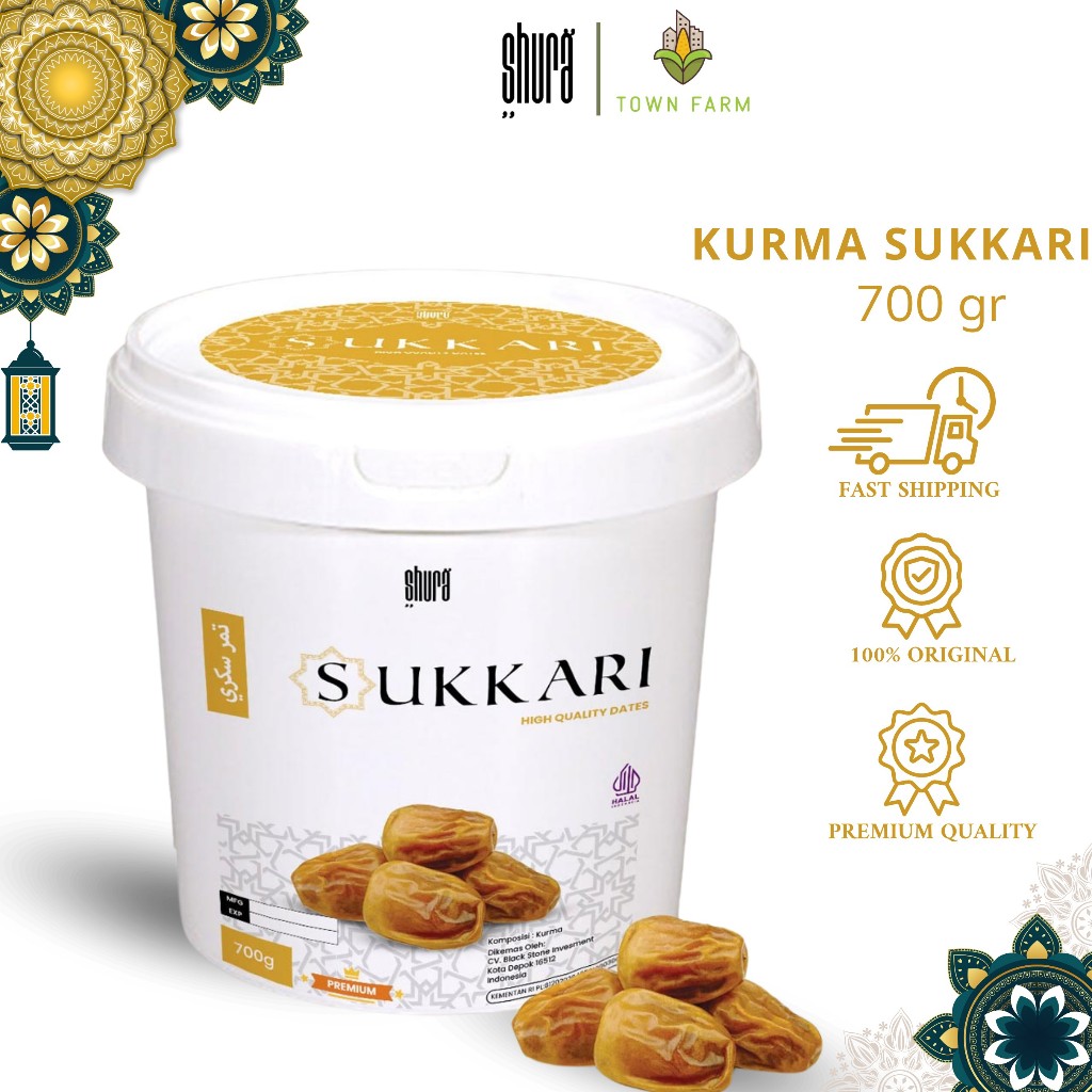 

Shura Kurma Sukari 700gram Dates Premium Original High Quality Kurma Raja Arab Legit