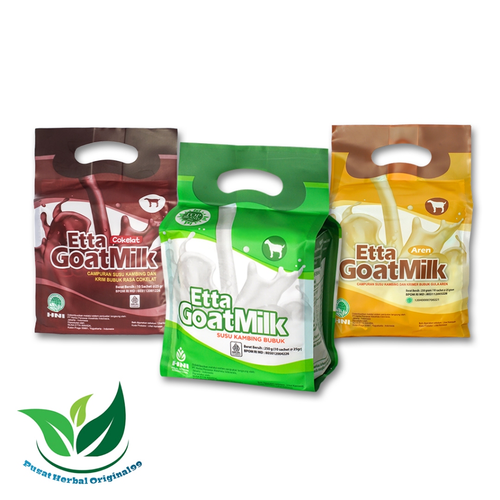 

HNI Etta Goat Milk 10 Sachet Aren - Original - Cokelat Susu Kambing Bubuk