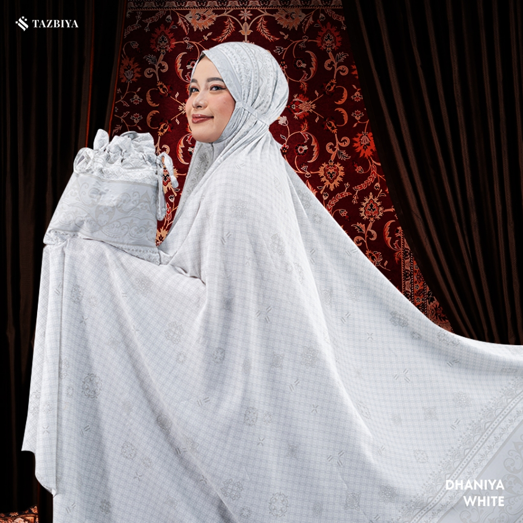 MUKENA TAZBIYA ORIGINAL DHANIYA 2in1 MUKENA DEWASA JUMBO BAHAN KATUN RAYON MUKENAH UMROH HAJI