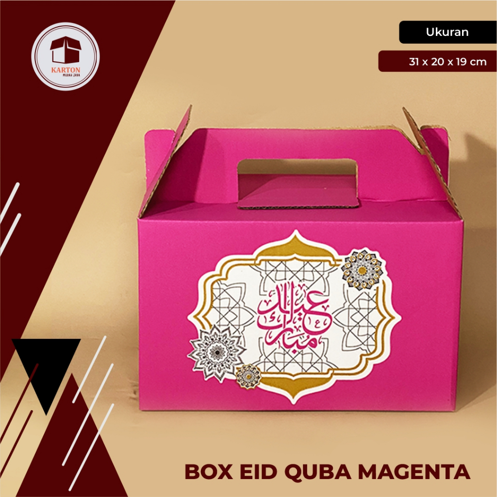 

BOX PARCEL JINJING QUBA MAGENTA 30 x 25 x 33 cm-BoxParcelQubaHitam/BoxParcelSembako/BoxParselLebaran