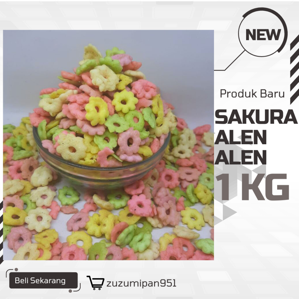 

Pilus sakura warna warni berat 1KG|