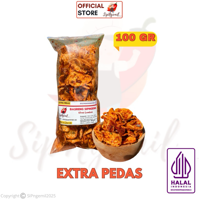 

BASRENG SIPngemil 100 gram EXTRA PEDAS DAUN JERUK FULL BUMBU MELIMPAH