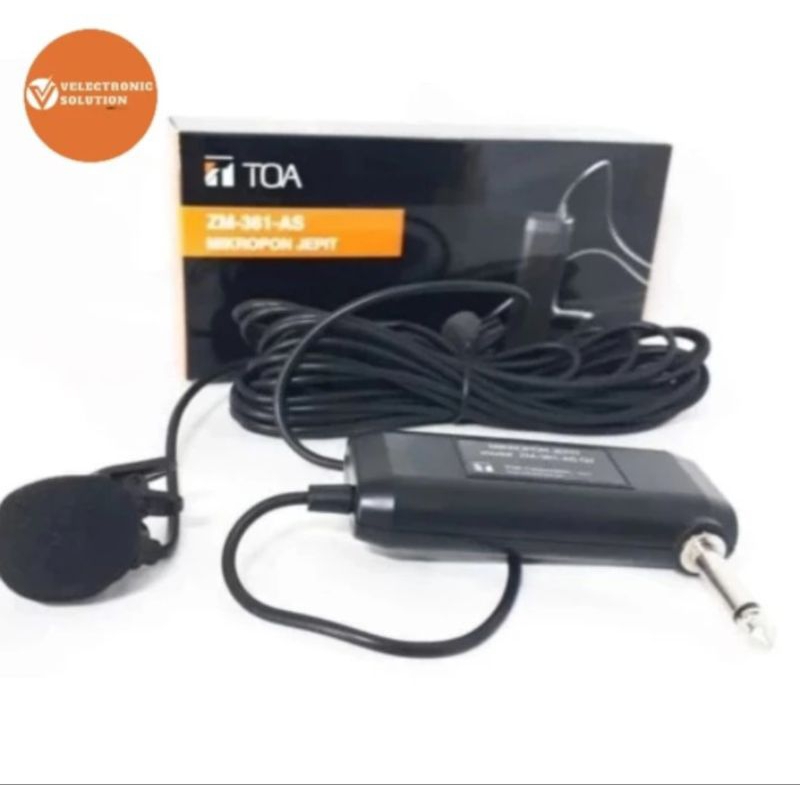MIC JEPIT TOA ZM 361AS - MIKROFON JEPIT TOA - MIC IMAM - MIC JEPIT TOA KABEL 7 METER - MIC JEPIT MUR