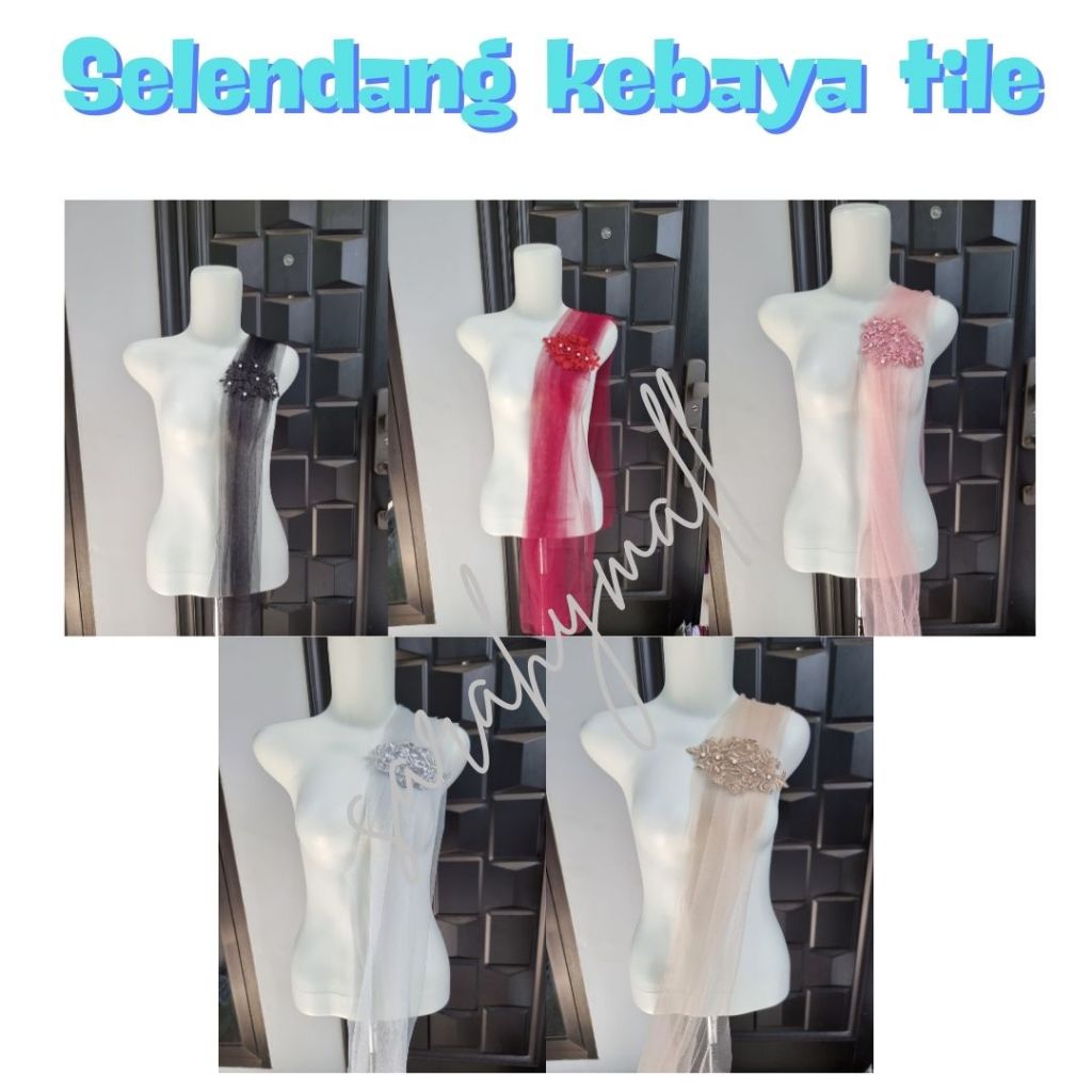 Selendang Kebaya Tille Polos / Selendang Pundak / Selendang Tille / slayer pundak