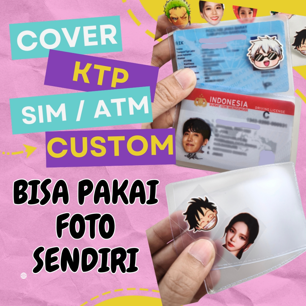 

Stiker & Cover Pelindung KTP SIM ATM - Bisa Custom Foto Sendiri - Anti Gores Anti Air