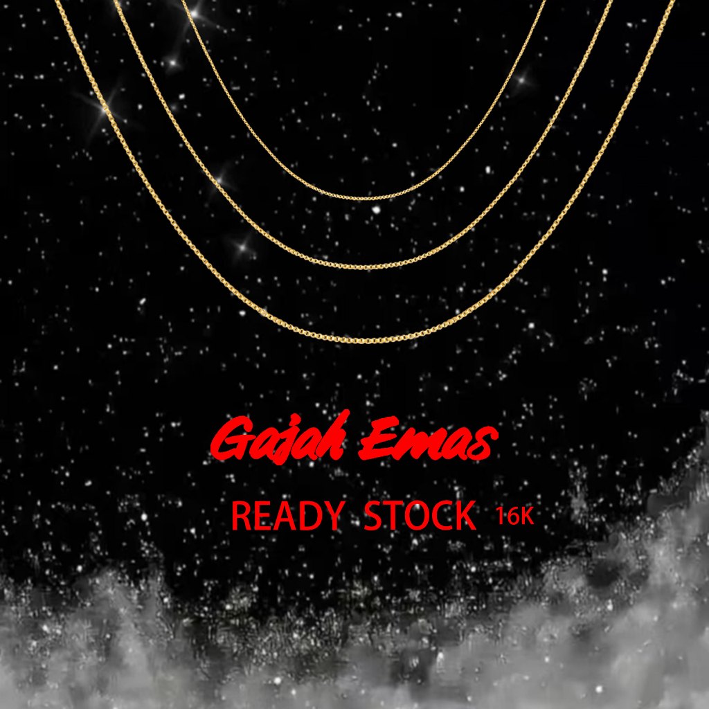 【Dalam stok】Perhiasan Cinta-Kalung emas 16 karat yang berkilau untuk kesan glamor yang modis-24H Pen