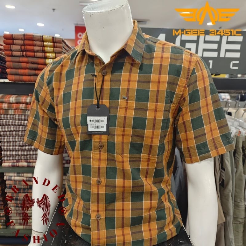 MGEE BIPSP KEMEJA PRIA LENGAN PENDEK ALTO CKKR 164 MUSTARD