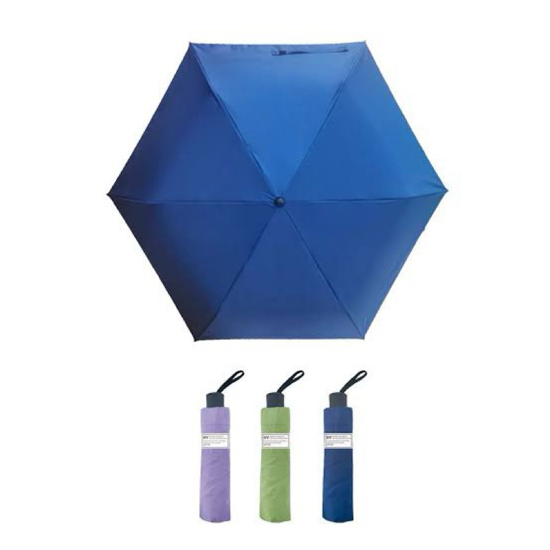 Miniso Solid Color Umbrella with UV / Payung lipat miniso