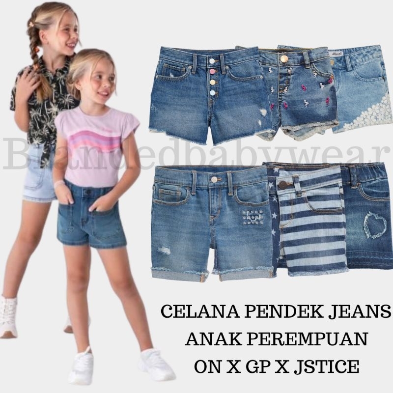 DENIM X PLC X LITTLE X WN X CK X GOGOP Celana Pendek Jeans Anak Perempuan Size NB 3 6 12 18Bulan 2 3