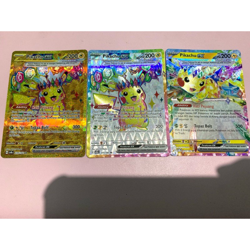 PIKACHU KILAT RASI EX RR SR UR RARE ULTRA SUPER INDONESIA ID POKEMON TCG TRADING CARD OFFICIAL ORIGI