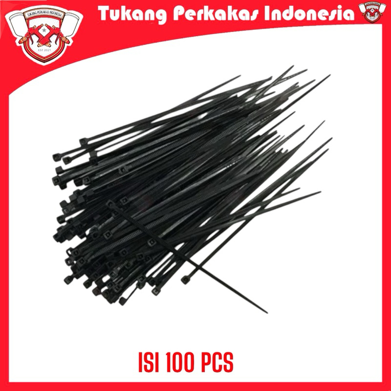 KABEL TIES 2,5 × 150 MM HITAM - PENGIKAT KABEL TIES - CABLE TIES 100PCS