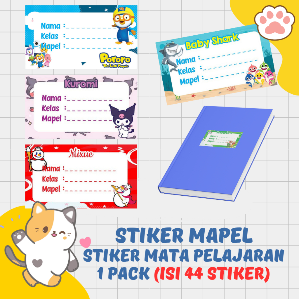 

STIKER MAPEL 1 PACK ISI 40