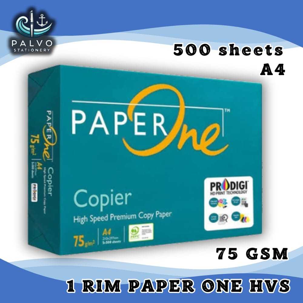 

PAPERONE KERTAS A4 75GRM COPIER 1 RIM (500 LEMBAR) KERTAS HVS A4 KERTAS FOTOCOPY - PAPERONE KERTAS HVS A4 75GSM