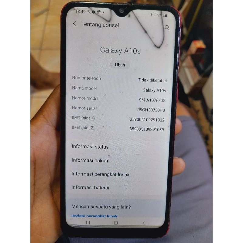 Samsung A10s 2/32 Normal Minus LCD Bisa Pakai